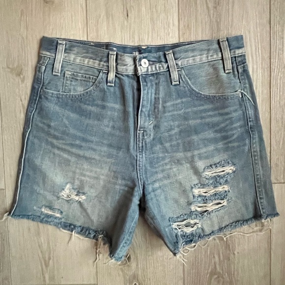 Levi's Pants - Levi’s distressed high waisted denim short EUC